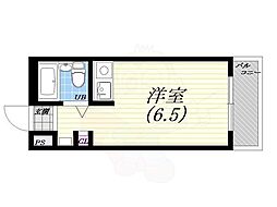 ダイドーメゾン苦楽園 ワンルームの間取図画像