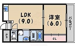 1996Hera 1LDKの間取図画像