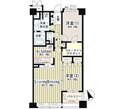 クラッサ初台 2LDKの間取図画像