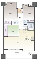 ラ・パルク・ステーション竹下公園通り 3LDKの間取図画像