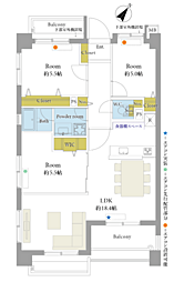 クローバーマンション山王公園南 3LDKの間取図画像