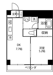 JOY320 1DKの間取図画像