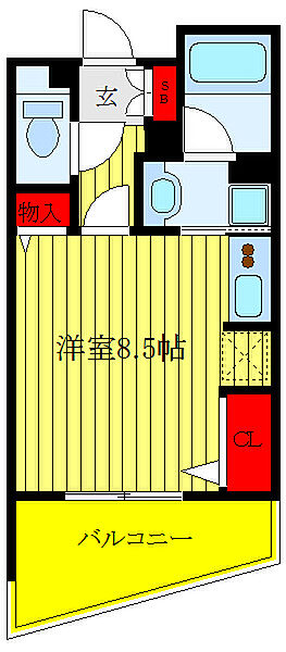 グレイスコート志村三丁目 702｜東京都板橋区志村3丁目(賃貸マンション1R・7階・25.88㎡)の写真 その2