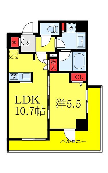 クレイシア板橋本町 201｜東京都板橋区本町(賃貸マンション1LDK・2階・40.74㎡)の写真 その2