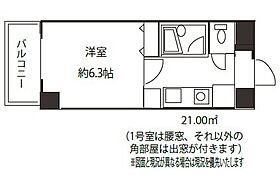 ドミール羽田天空橋 213 ｜ 東京都大田区羽田５丁目4-8（賃貸マンション1K・2階・21.00㎡） その2