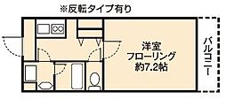 ドミールうつぼ公園 1Kの間取図画像