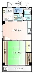 プロスペリティ1 1LDKの間取図画像