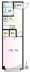 アーバンコーポM&M 1Kの間取図画像