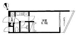 ロワールヒル梶ケ谷 1Kの間取図画像