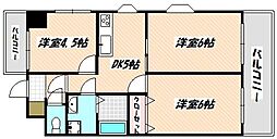 東京メトロ東西線 南行徳駅 徒歩8分の賃貸マンション 3階2LDKの間取り