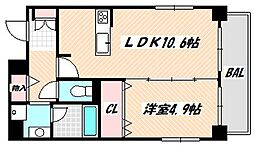 フェアリア船橋本町 1LDKの間取図画像