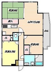 マートルコート習志野 3LDKの間取図画像