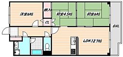 ウィンベルコーラス海神No.1 3LDKの間取図画像
