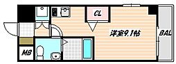 アーバンレジデンス下総中山 ワンルームの間取図画像