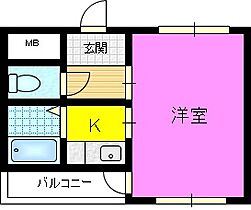 フルーレ・ミサキ  ｜ 大阪府東大阪市東鴻池町５丁目（賃貸マンション1R・3階・22.27㎡） その2