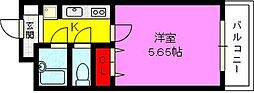 ドリームネオポリス西鴻池 1Kの間取図画像