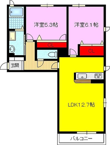 アンジュール（Anjewel) ｜大阪府東大阪市弥生町(賃貸アパート2LDK・2階・57.79㎡)の写真 その2