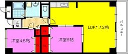 戴慶カーサグラシア 2LDKの間取図画像