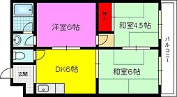 エスポワール辻本 3DKの間取図画像
