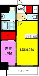 エステムコート大阪オリエンス 1LDKの間取図画像