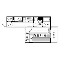 ヴィスタガーデン東高円寺 1階1Kの間取り