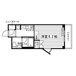 ダイヤハイツ梅ケ丘 1Kの間取図画像