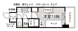 （仮称）学生会館 ソレイユ本郷[食事付き] 7階ワンルームの間取り