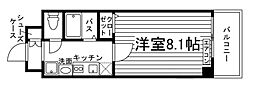 ルラシオン阿由知通 1Kの間取図画像