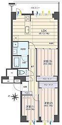 西大島ハイム 3LDKの間取図画像