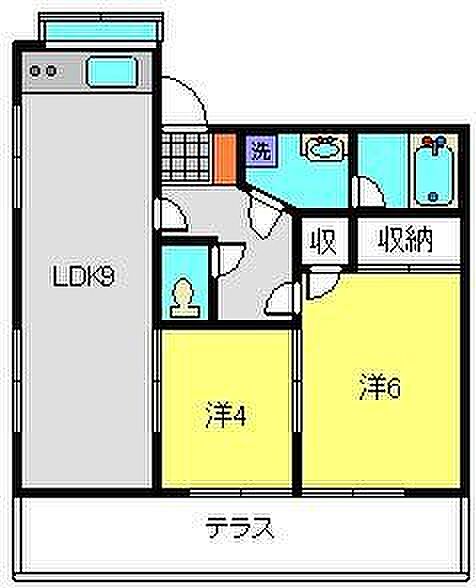 川越ハイツ 102｜神奈川県横浜市旭区都岡町(賃貸アパート2LDK・1階・46.00㎡)の写真 その2