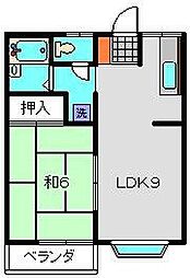 ダイアヒルズ 1LDKの間取図画像