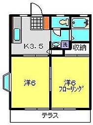 ジュネスエリ 2Kの間取図画像