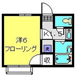 ハイツクイーン 1Kの間取図画像