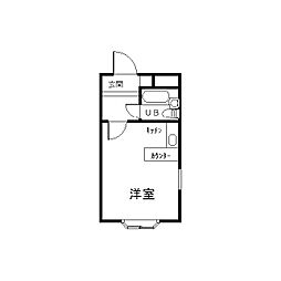 ベルピア瀬谷4 ワンルームの間取図画像