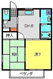 コーポアネスト 2DKの間取図画像