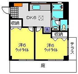 タイヨービル 2DKの間取図画像