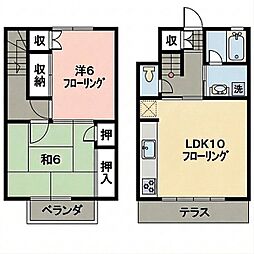 ハッピィハイツ 2LDKの間取図画像