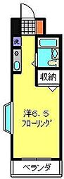 パレクレールヒロタ ワンルームの間取図画像