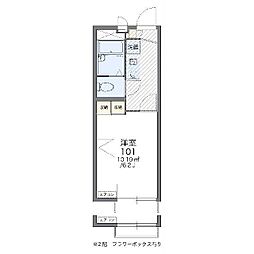 レオパレス横浜白根町 1Kの間取図画像