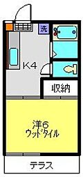ドミール・コバヤシ 1Kの間取図画像
