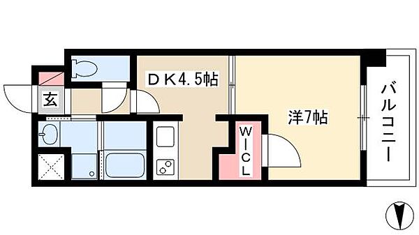 FINE CALL TB-F ｜愛知県名古屋市西区押切2丁目(賃貸マンション1DK・2階・30.96㎡)の写真 その2