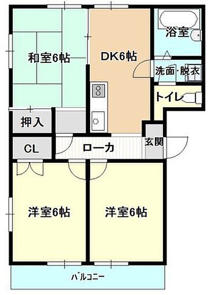 コーポ和泉III ｜愛知県名古屋市西区平出町(賃貸マンション3DK・3階・53.24㎡)の写真 その2