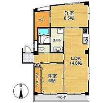 八幡マンション  ｜ 愛知県清須市阿原八幡71（賃貸マンション2LDK・4階・62.25㎡） その2