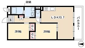 セラフィ西原  ｜ 愛知県名古屋市西区西原町145（賃貸マンション2LDK・3階・57.60㎡） その2