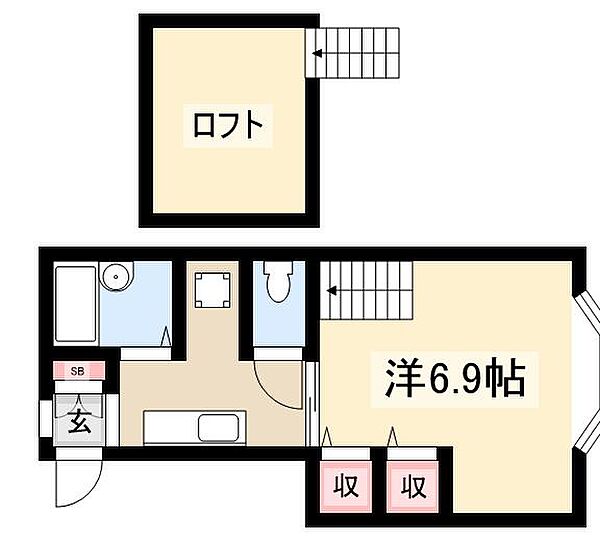 ションテ・ファオン・ネオ ｜愛知県名古屋市西区大野木4丁目(賃貸アパート1K・2階・22.39㎡)の写真 その2