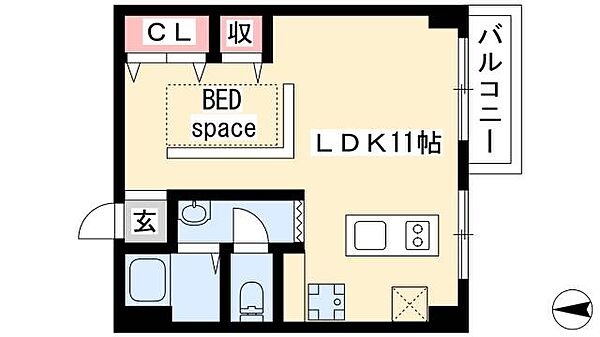 ザ・スクエア ｜愛知県名古屋市西区大金町5丁目(賃貸マンション1LDK・2階・30.00㎡)の写真 その2