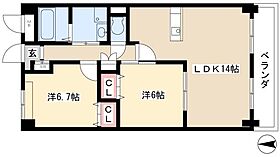 ALCIELO城西  ｜ 愛知県名古屋市西区城西町195（賃貸マンション2LDK・2階・60.03㎡） その2