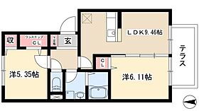 アイビス  ｜ 愛知県名古屋市北区西味鋺3丁目116（賃貸アパート2LDK・3階・49.21㎡） その2