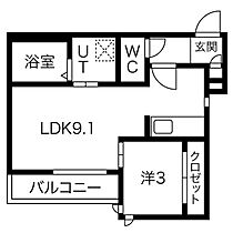 Grandtic Tove  ｜ 愛知県名古屋市西区庄内通4丁目17-2（賃貸アパート1LDK・1階・30.05㎡） その2