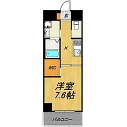 TIRAPALACE天神山 2階1Kの間取り